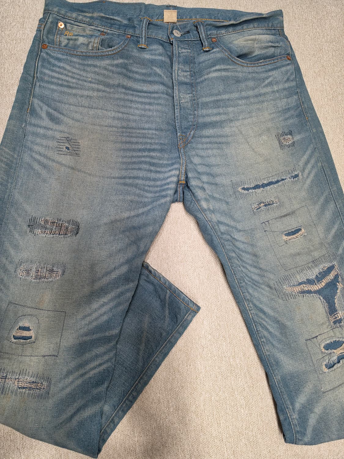 RRl 5포켓 릴렉스 진 34×32 상품이미지3
