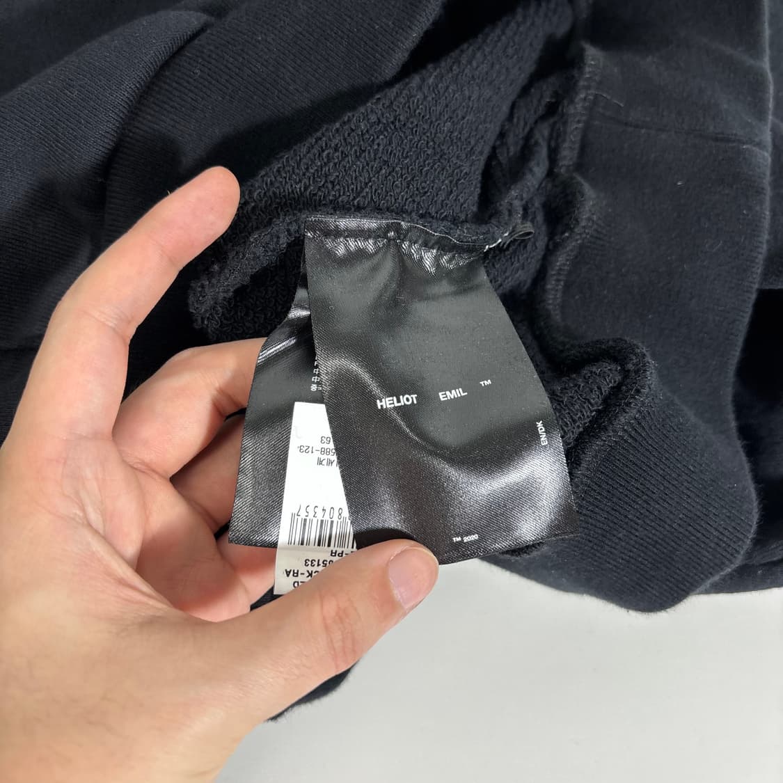 100-105 엘리엇에밀 블랙 그래픽 후드티 상품이미지5