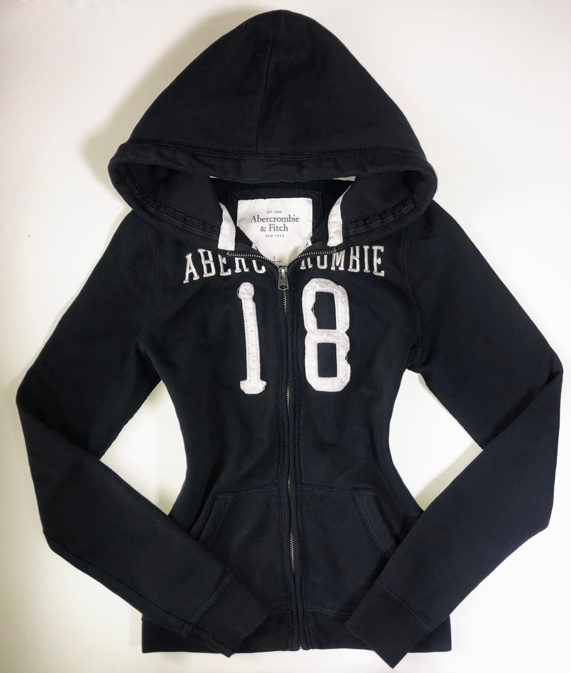 대대장 아베크롬비 딱붙핏 다크네이비 후드집업 상품이미지3