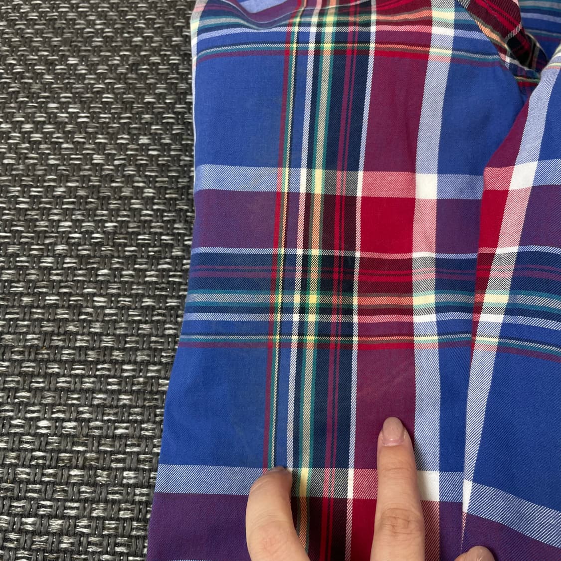 폴로랄프로렌 블루레드 멀티 배색 체크 긴팔 셔츠 XL 상품이미지6