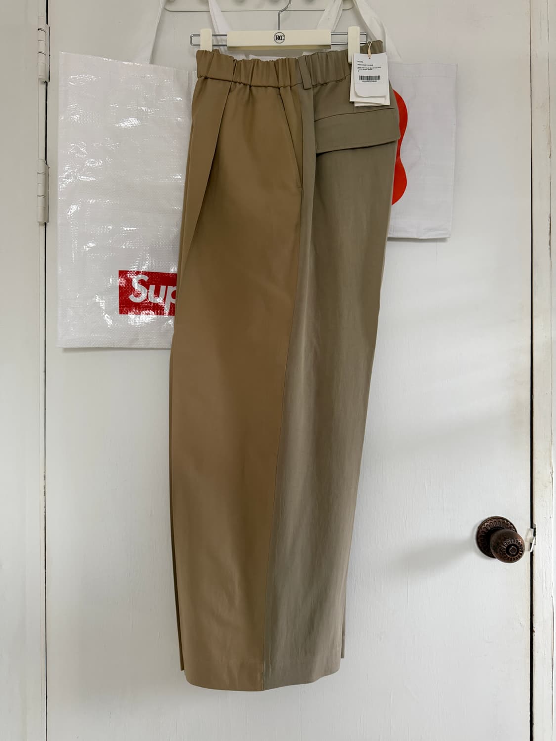 렉토 25ss 컨트라스트 밴딩 와이드팬츠 S 상품이미지4