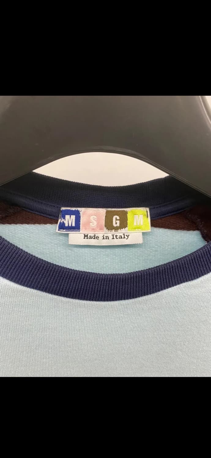 (L) MSGM 코튼 컬러 블록 스트라이프 반팔 티셔츠 숏슬리브 상품이미지4