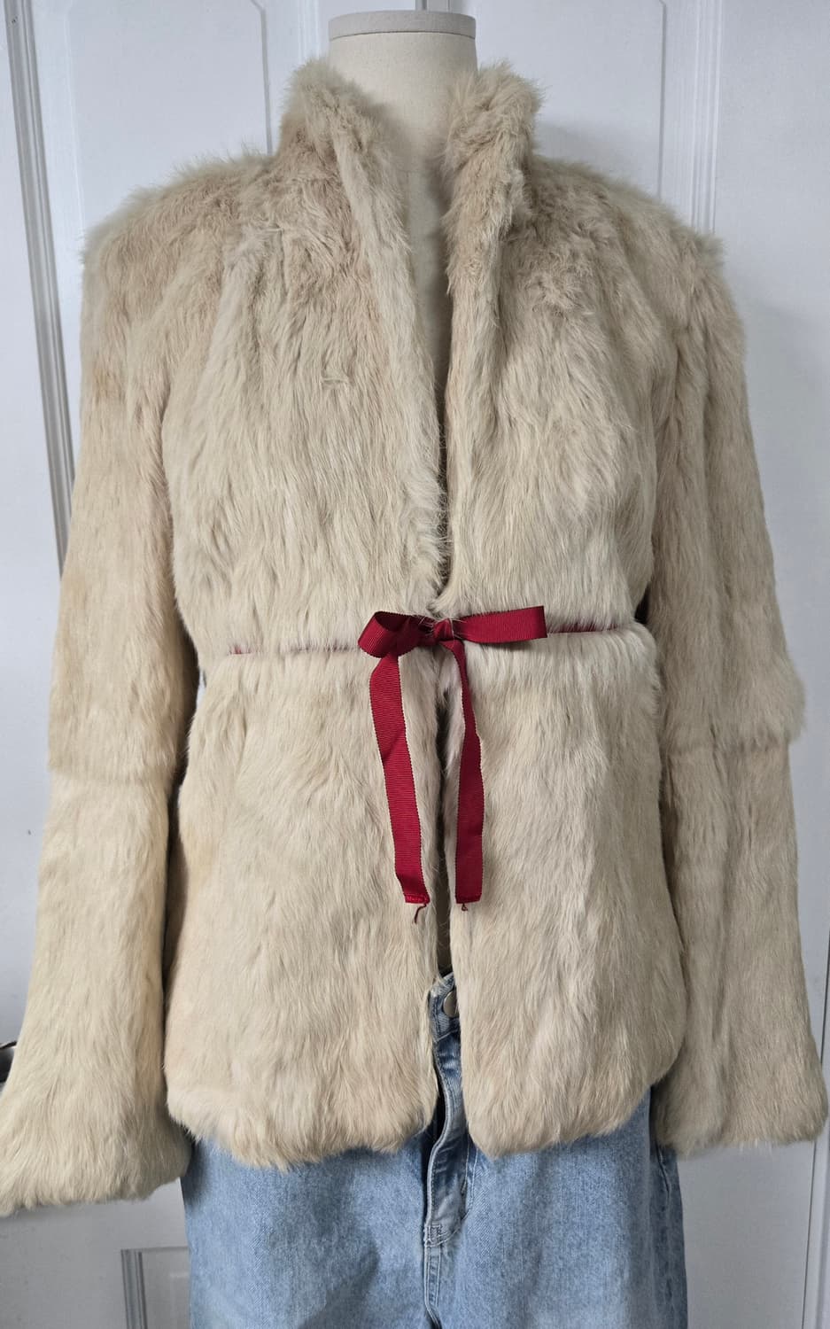 DKNY 빈티지 리얼래빗퍼 자켓 상품이미지2