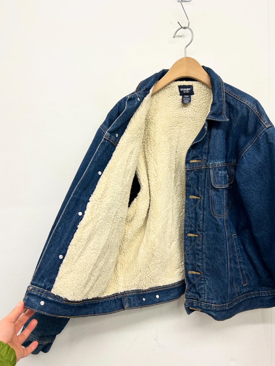 90s 랭글러 스포츠 데님 쉐르파 자켓 상품이미지3