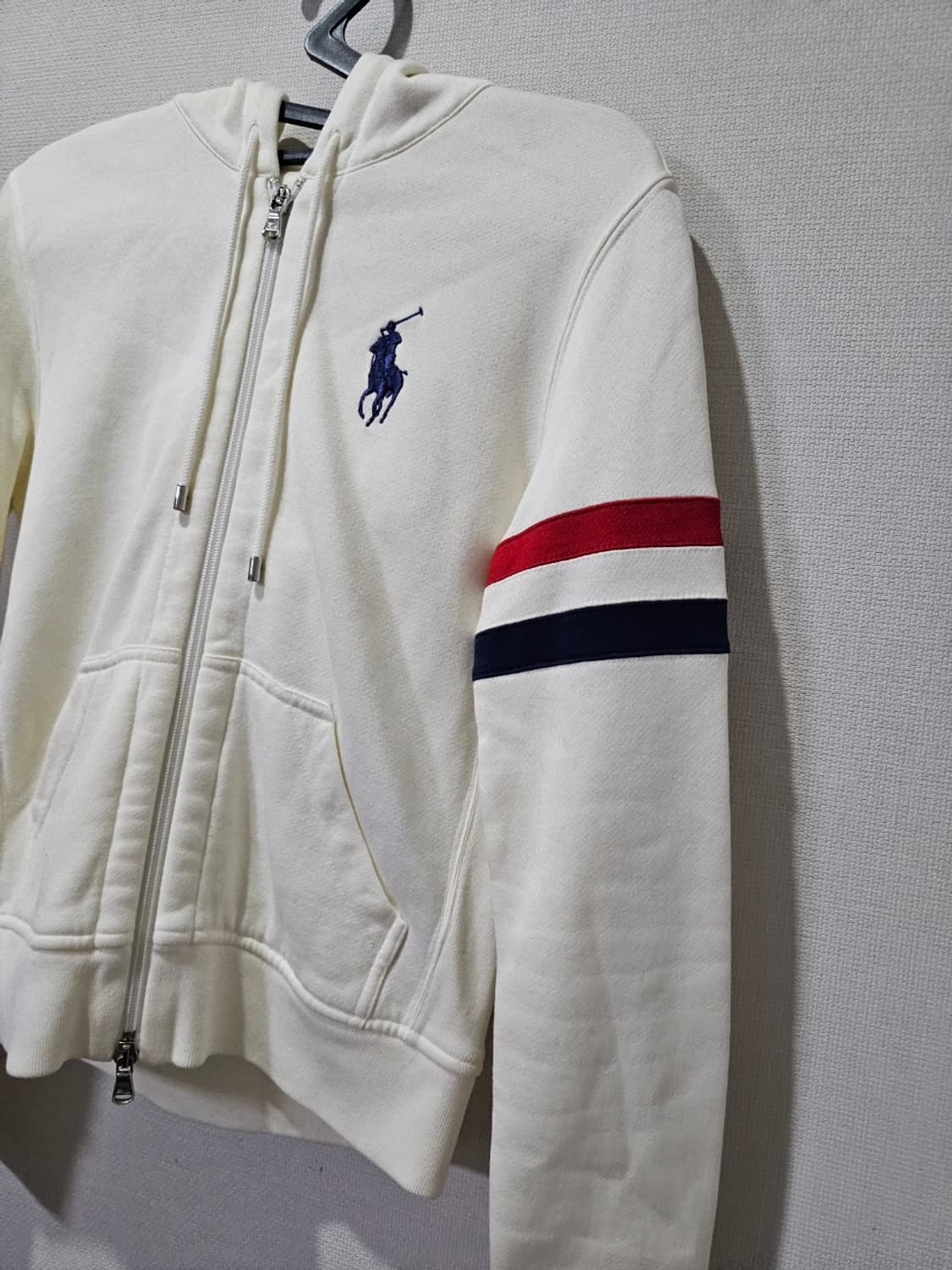 폴로 POLO 화이트 여자 빅포니 후드집업 90 / S 상품이미지2