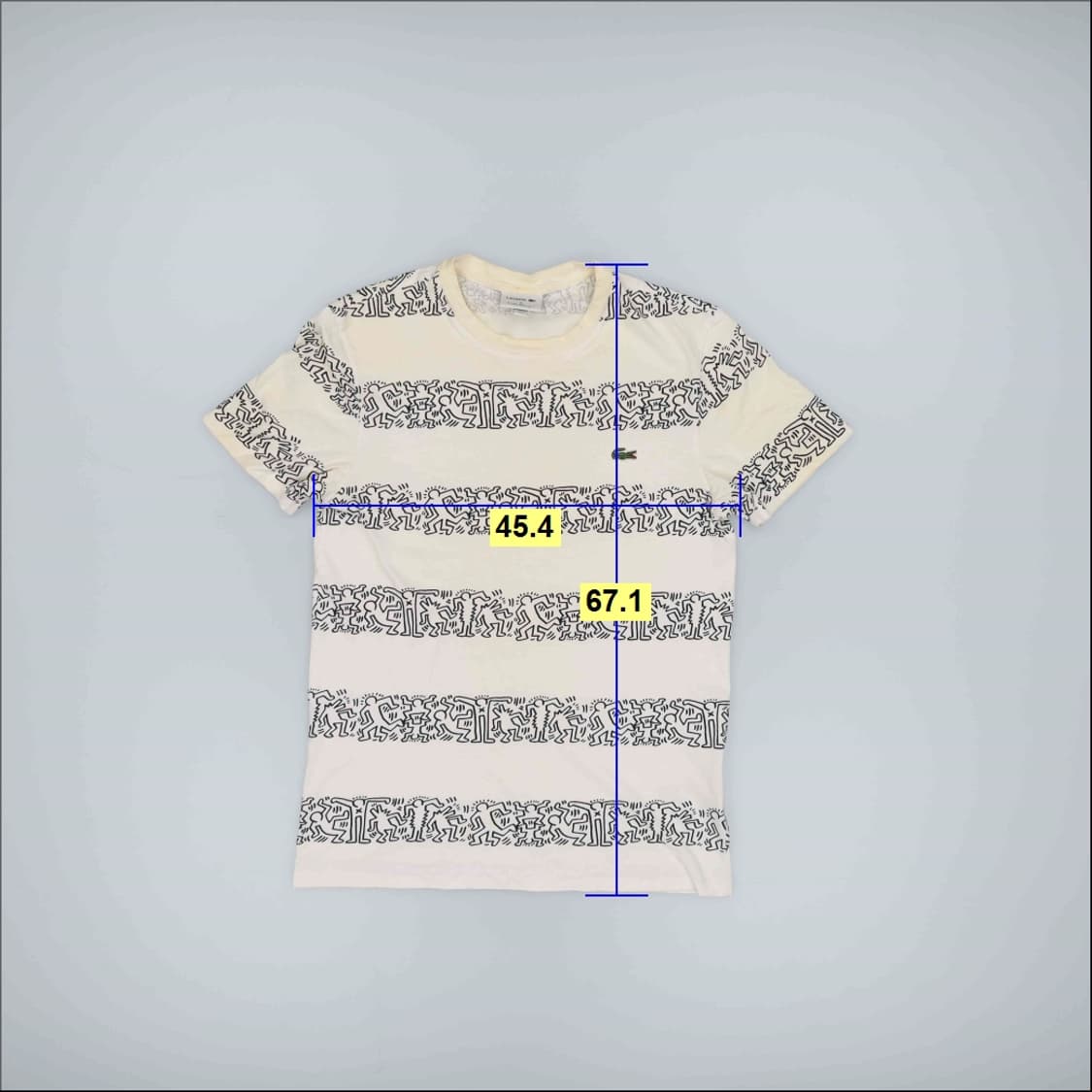 5 라코스테 패턴 반팔티 0417H1 상품이미지7