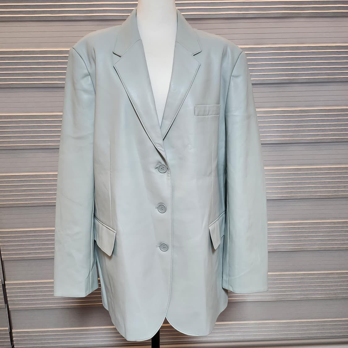 《새상품》에코 레더 자켓 (남녀공용) 상품이미지1