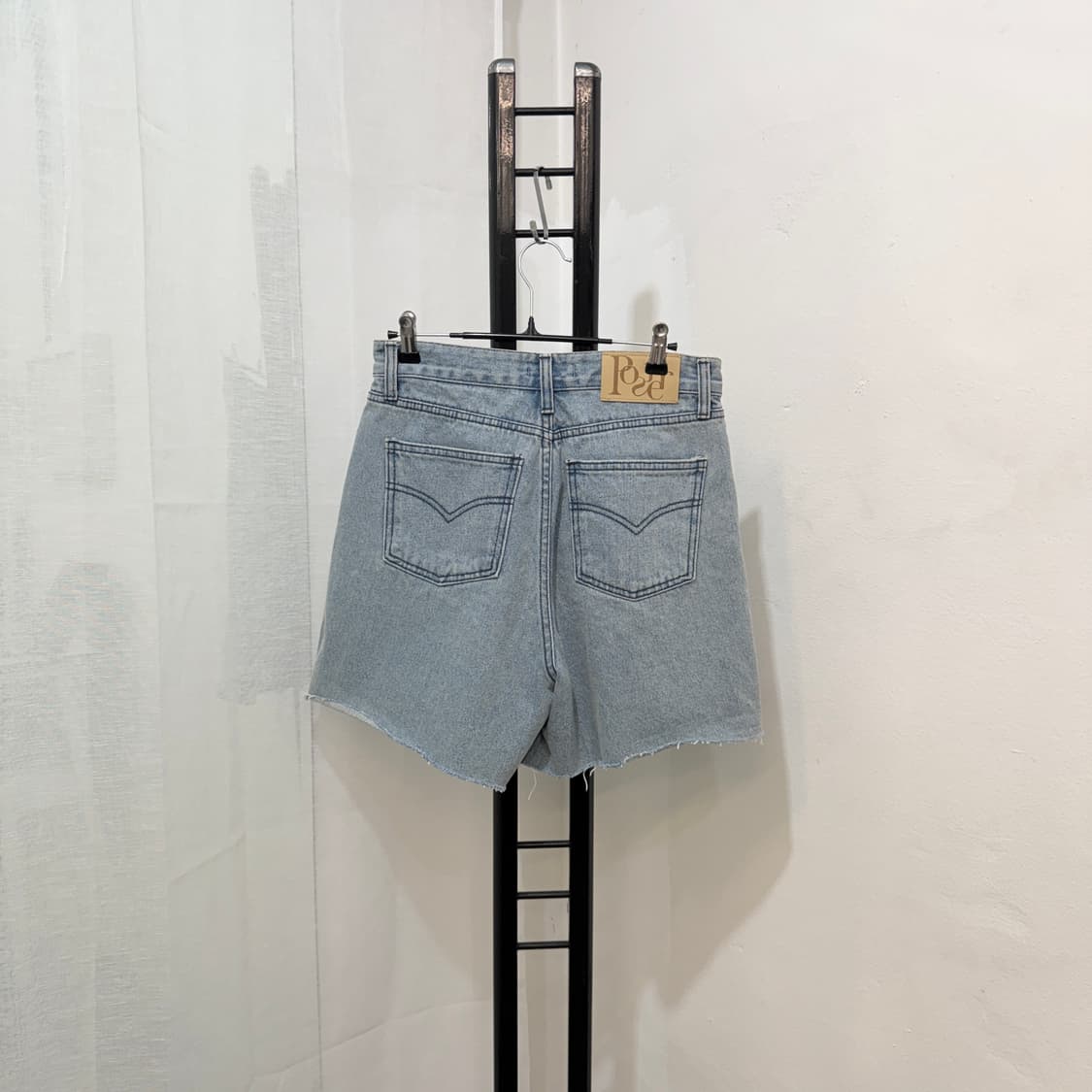 (S)포스터 연청워싱 반바지 하이웨스트쇼츠 4645 상품이미지3