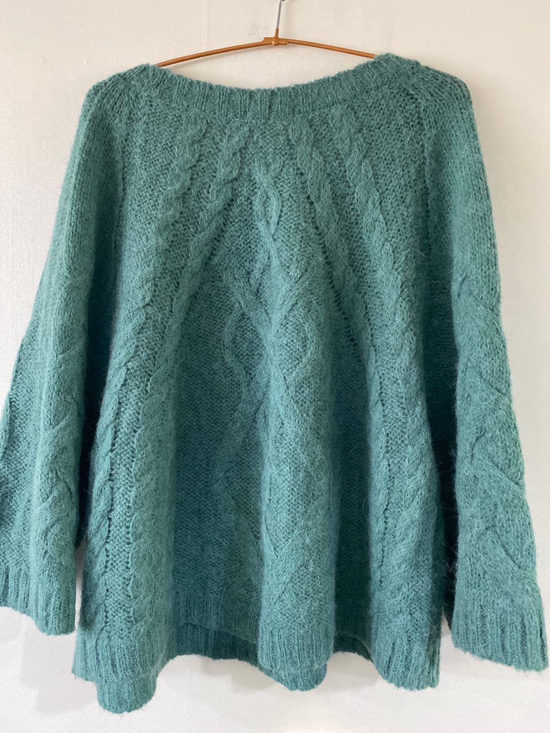 ho'me 케이블 알파카 니트 스웨터 민트 상품이미지3
