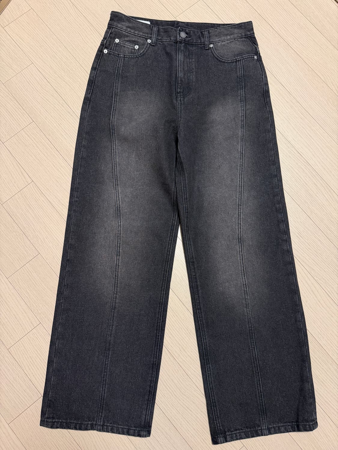 아워데이즈 웨이비 커브드 와이드 데님 팬츠 상품이미지2