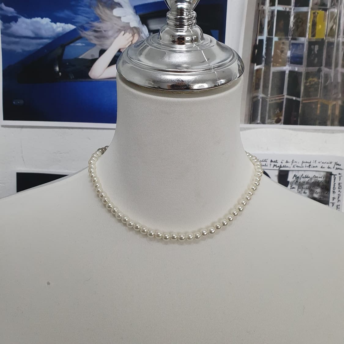 [Vintage] 2Way Asymmetric Pearl Necklace 상품이미지2