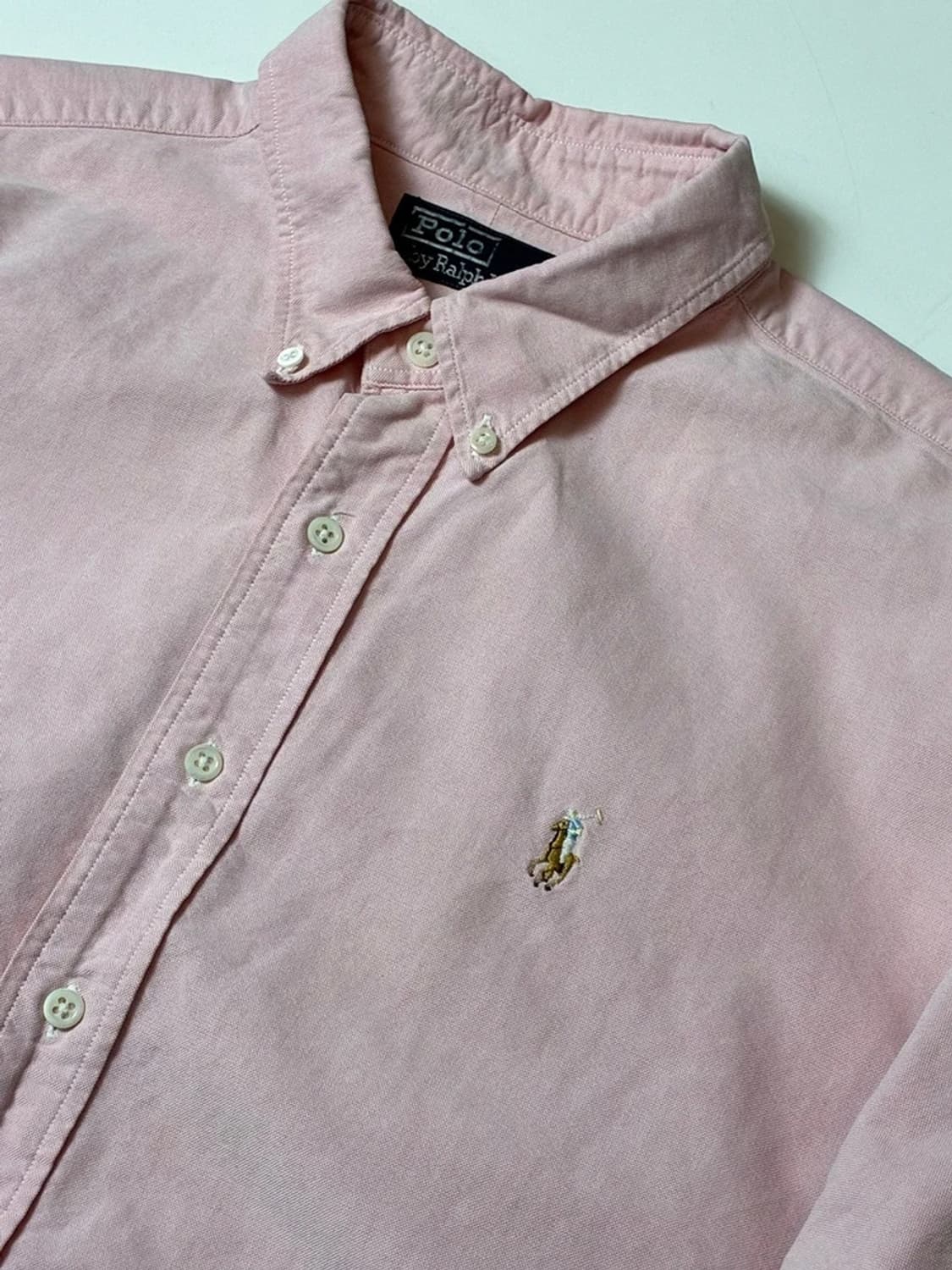 폴로 랄프로렌 80's 옥스퍼드 반팔 솔리드 셔츠 PN8983 상품이미지3