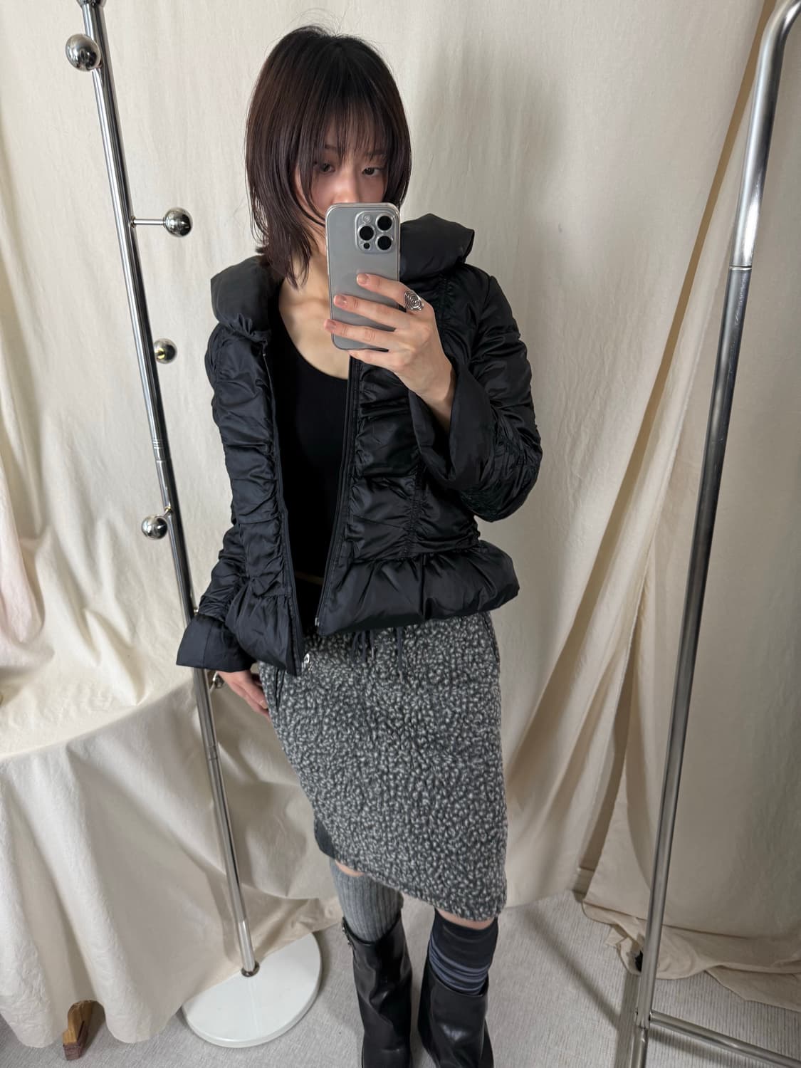 Organove 셔링 퀼팅 자켓 상품이미지2