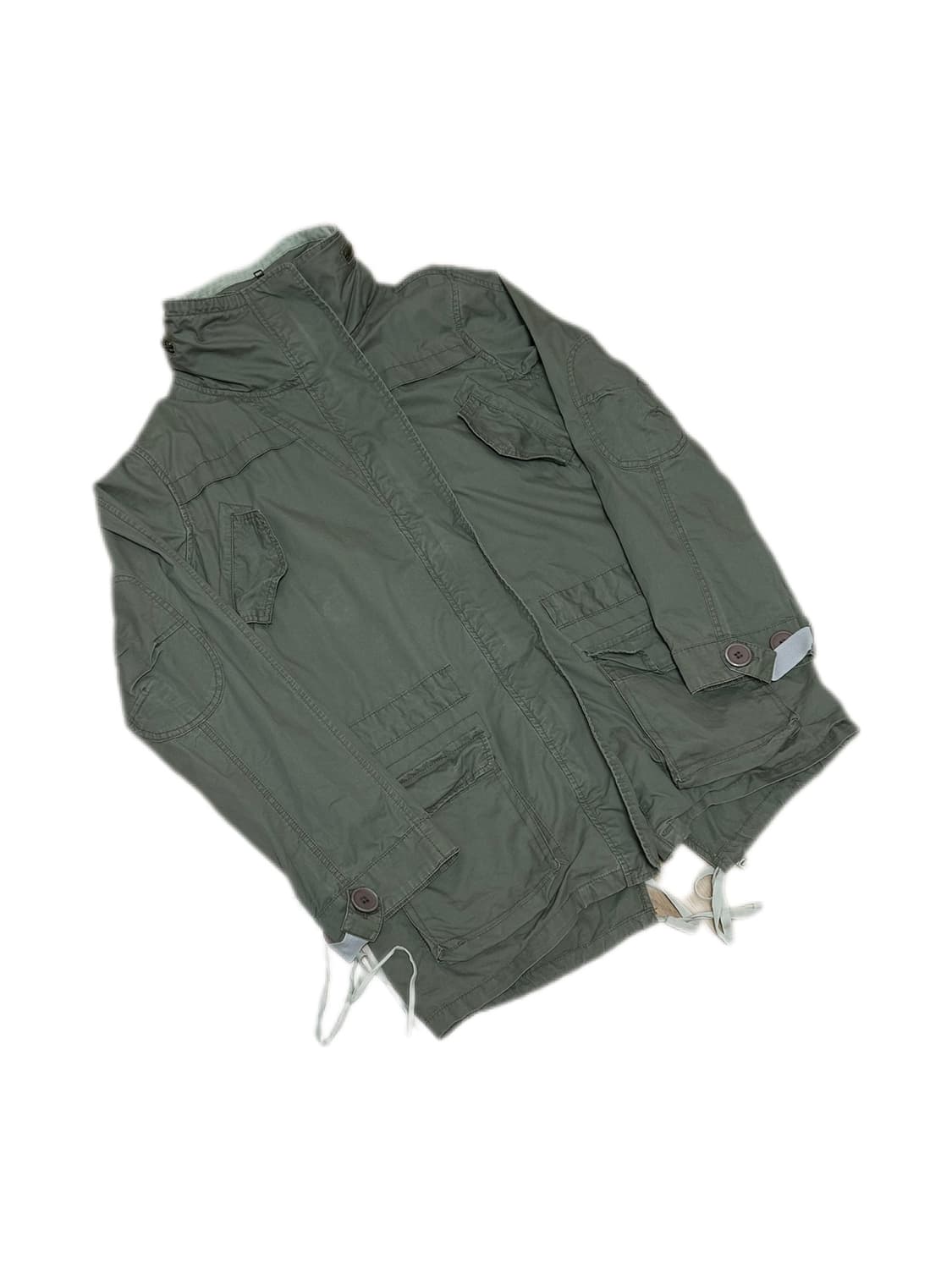 밀리터리 카키 풀집업 후드 멀티 포켓자켓 상품이미지1