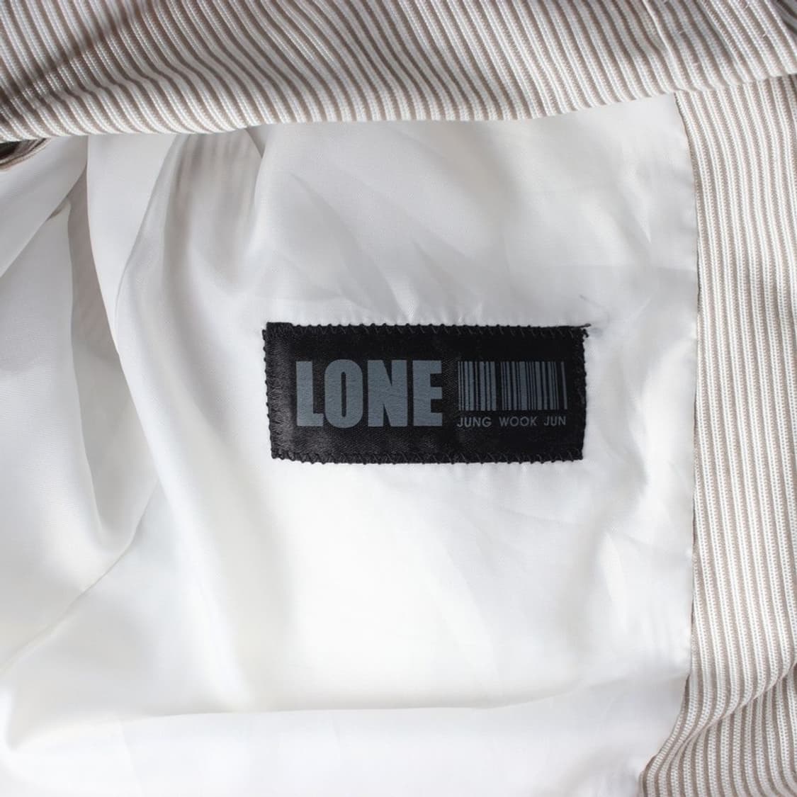 LONE 브라운 배색 스트라이프 자켓 100 상품이미지6