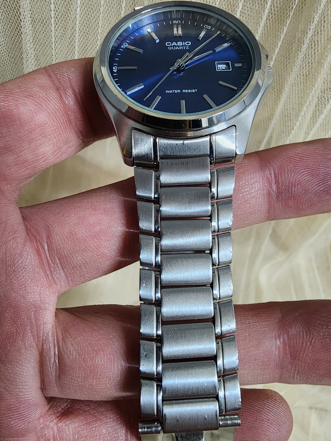 카시오 메탈 청판 쿼츠 시계 상품이미지8