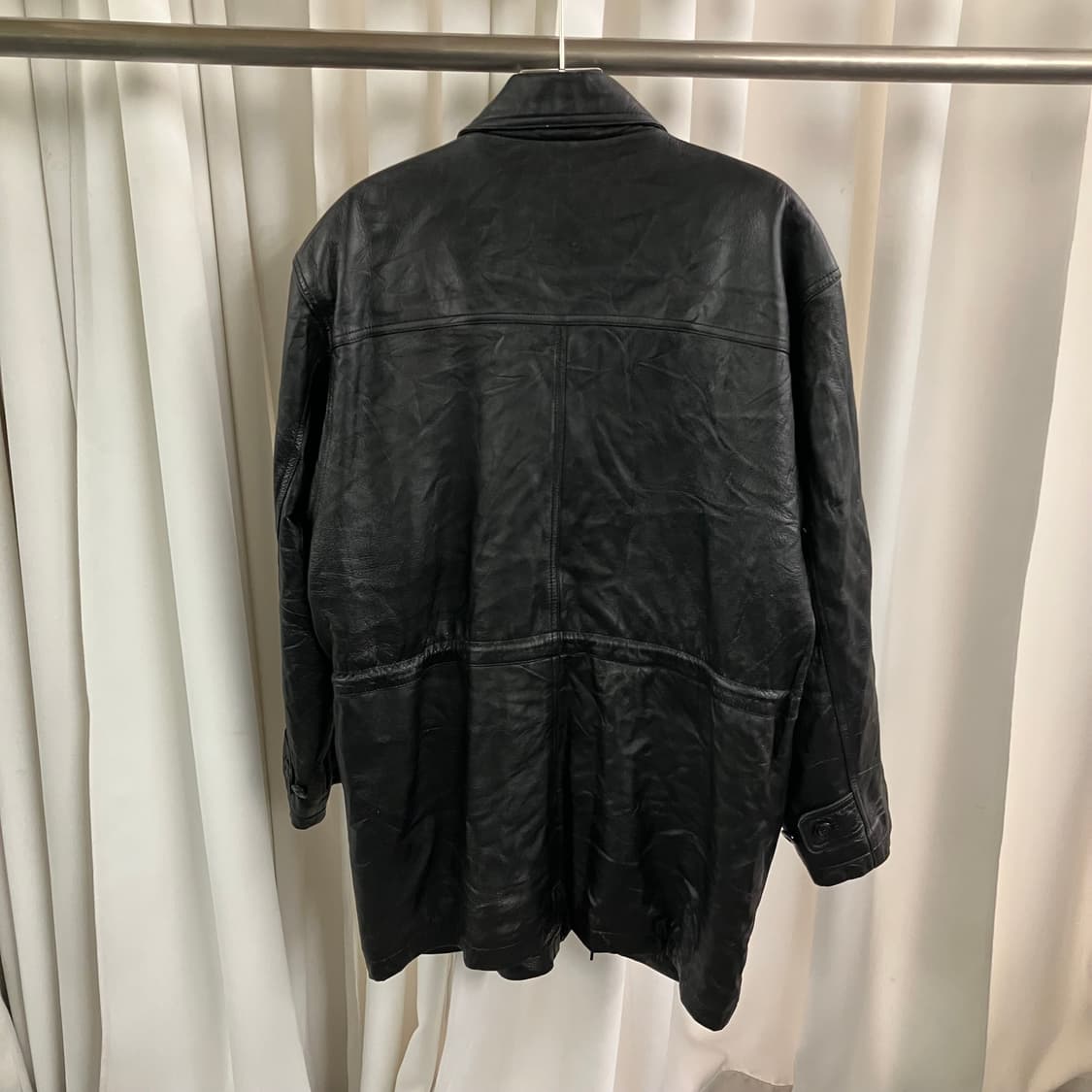 지아니 발렌티노 블랙 양가죽 카코트 L 상품이미지2