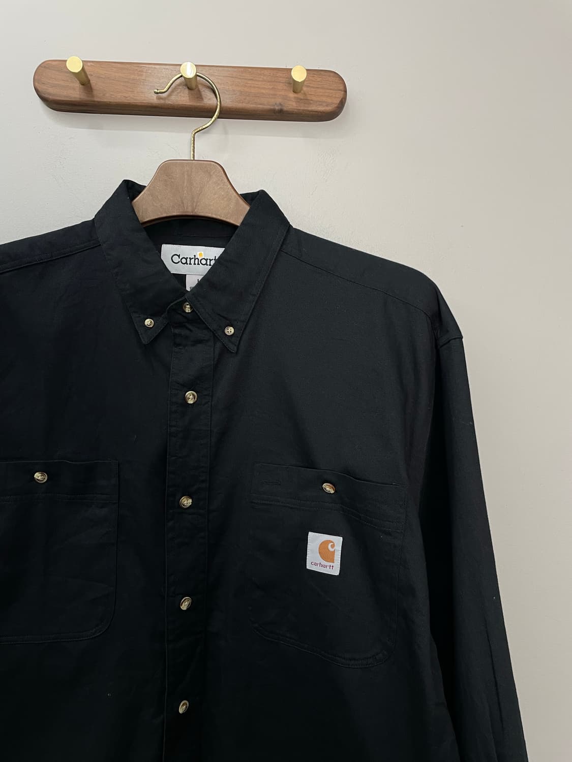 칼하트 블랙 워크 셔츠 H1093 상품이미지3