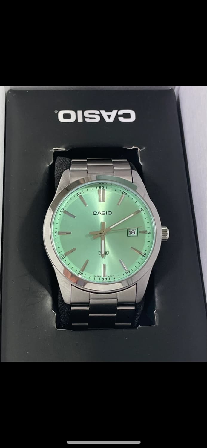 카시오 MTP-VD03D 라이트 그린 상품이미지1