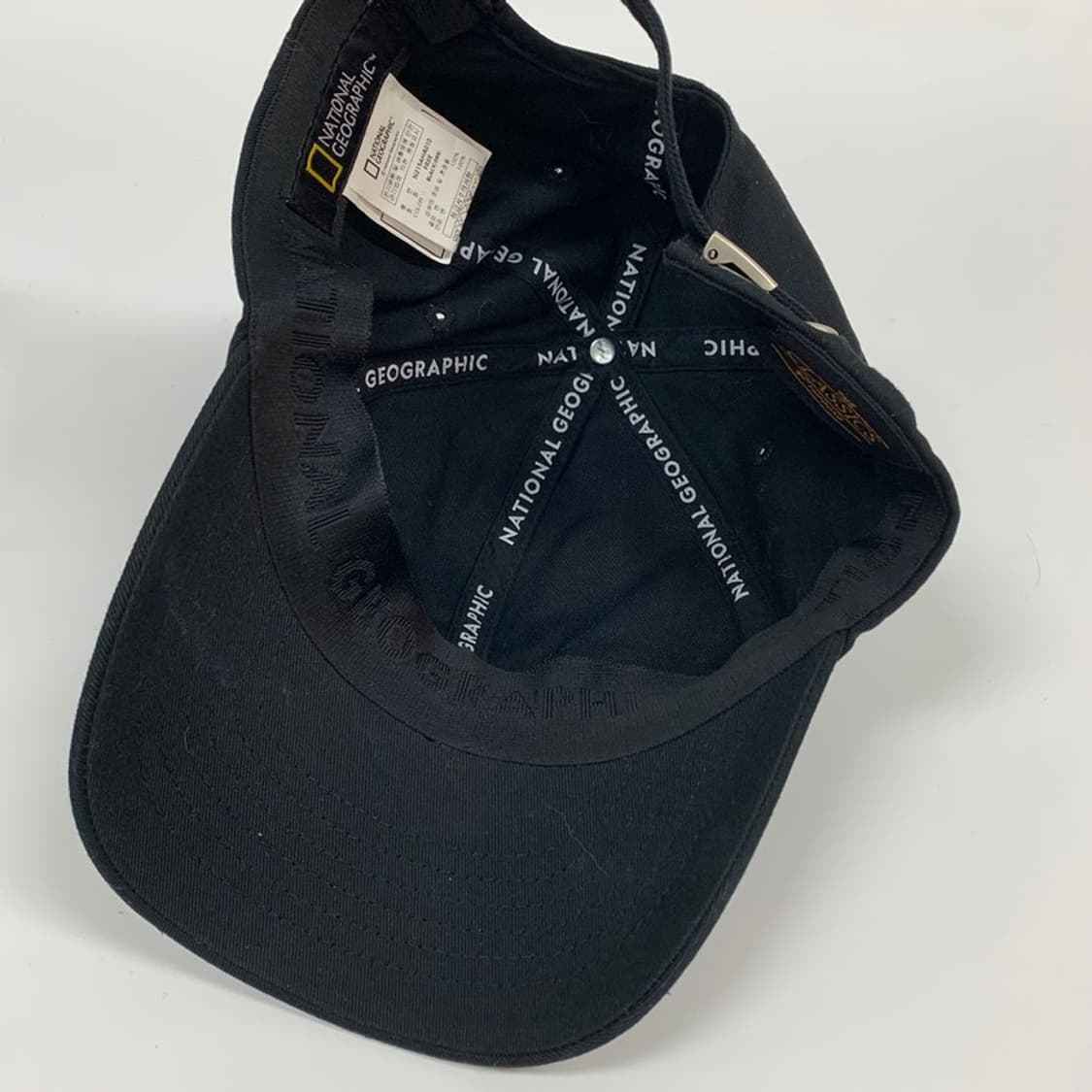 내셔널지오그래픽 빅로고 코튼 볼캡 블랙 상품이미지5
