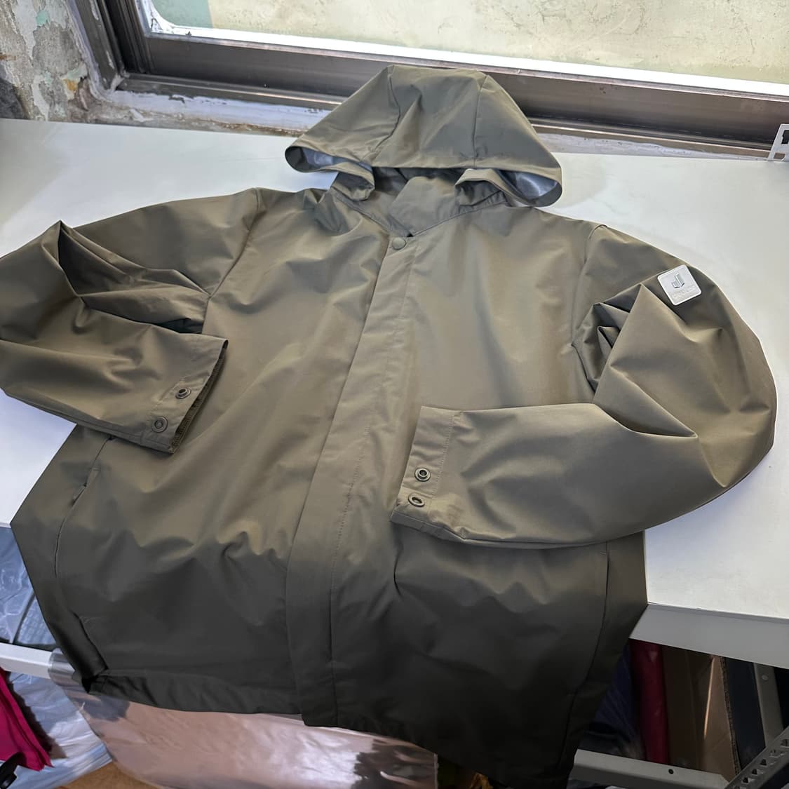 S-M 95 도이터 카키 등산 후디 레인바람막이 자켓 상품이미지3