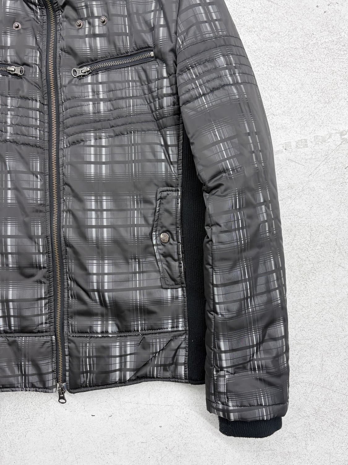 시멘틱 디자인 리브드 패딩 자켓 상품이미지7