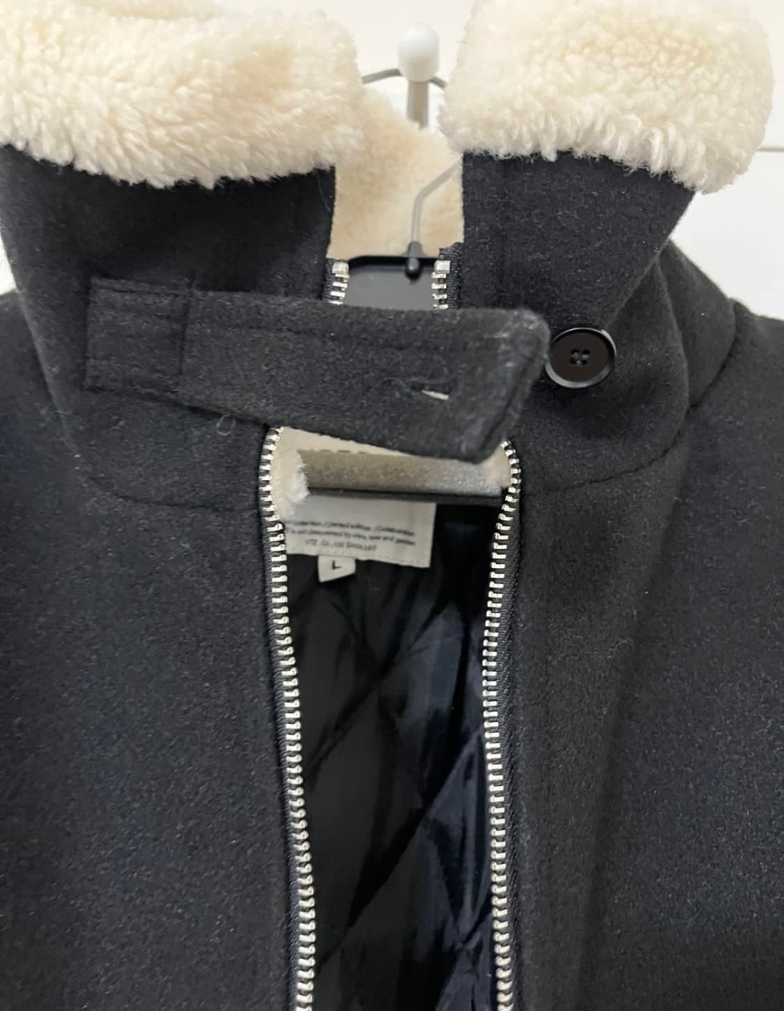 베테제 보아 플리스 바시티 무톤자켓(블랙) 상품이미지4