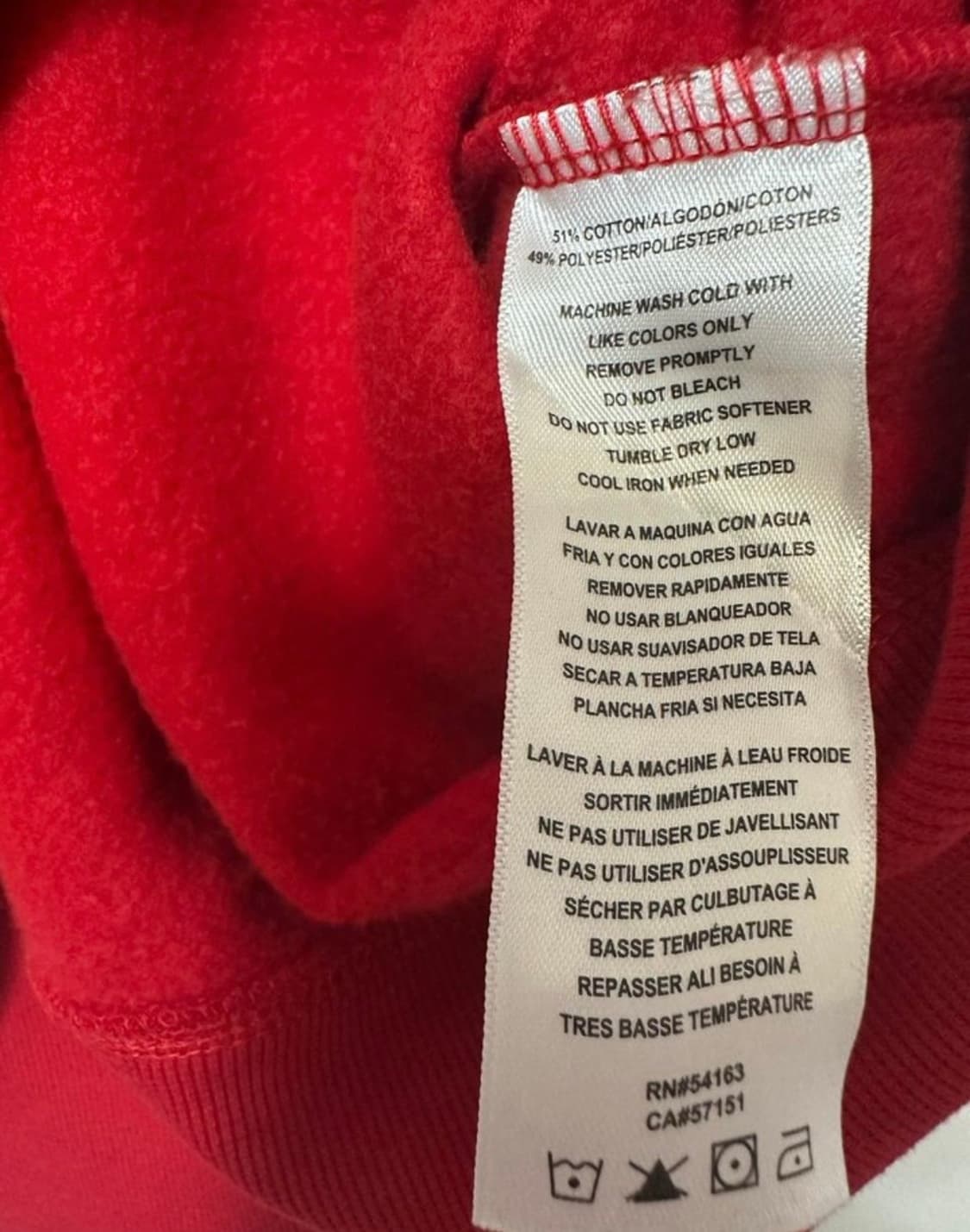 타미힐피거 레드 후드티 상품이미지6