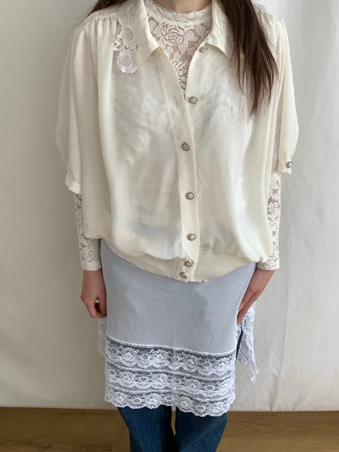 Lace collar shirt (Europe) 상품이미지1