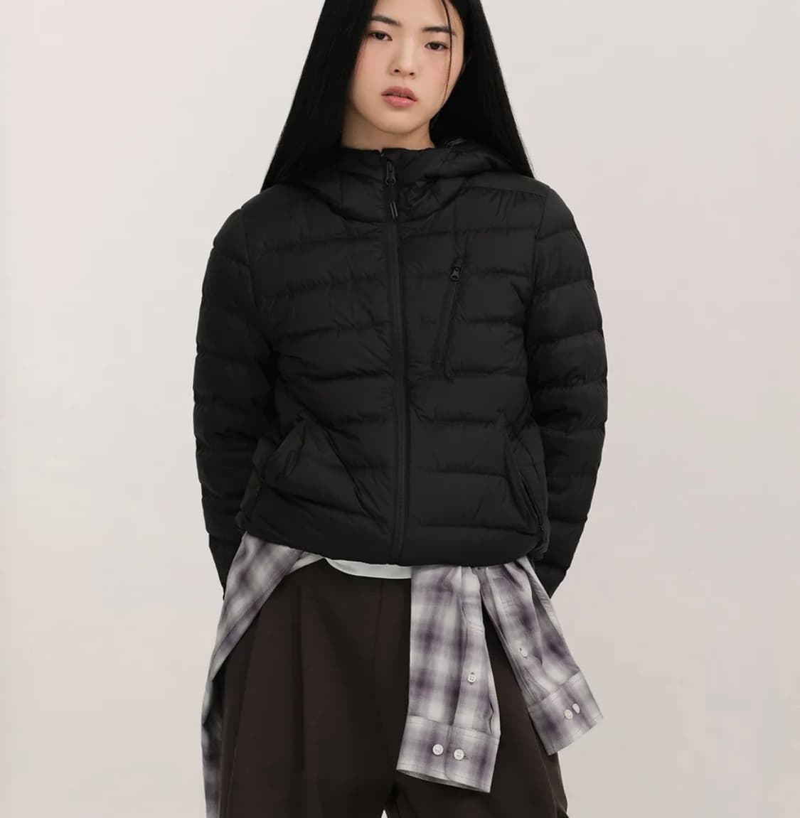 (W) 무신사 스탠다드 시티레저 후디드 라이트 다운 경량패딩 상품이미지1