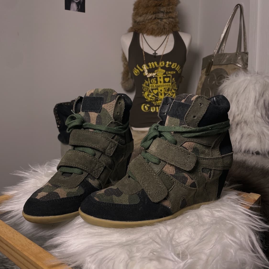 ASH 아쉬 카모 웨지힐 스니커즈 상품이미지1