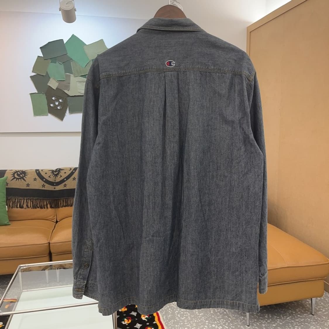 챔피온 어센틱 올드스쿨 데님 청셔츠 105 C06400 상품이미지4