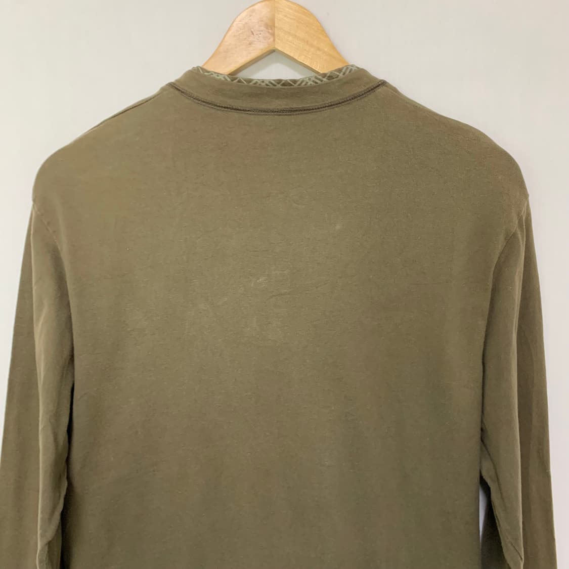 버버리 카키 브라운 긴팔 슬리브 티셔츠 L 빈티지 남녀공용 상품이미지9