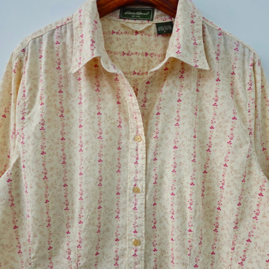 에디바우어 플라워 스트라이프 코튼 셔츠 상품이미지3