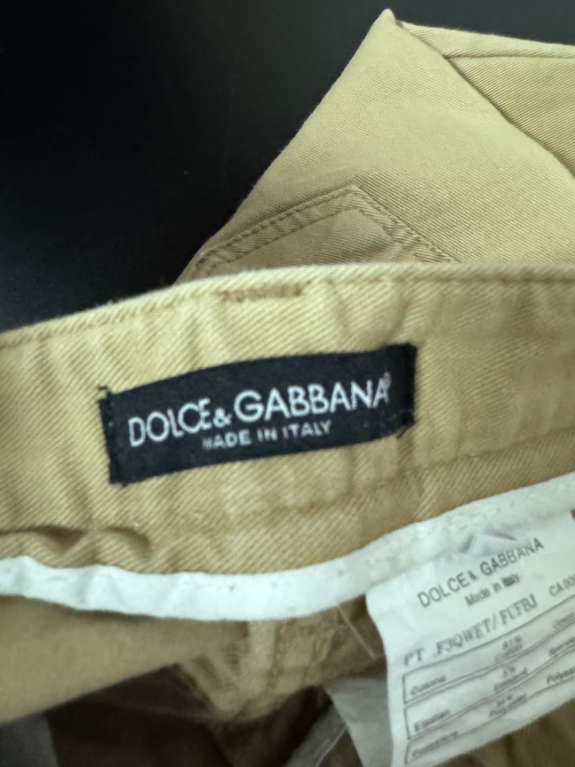 여성 돌체앤가바나 베이지 코튼팬츠 상품이미지4