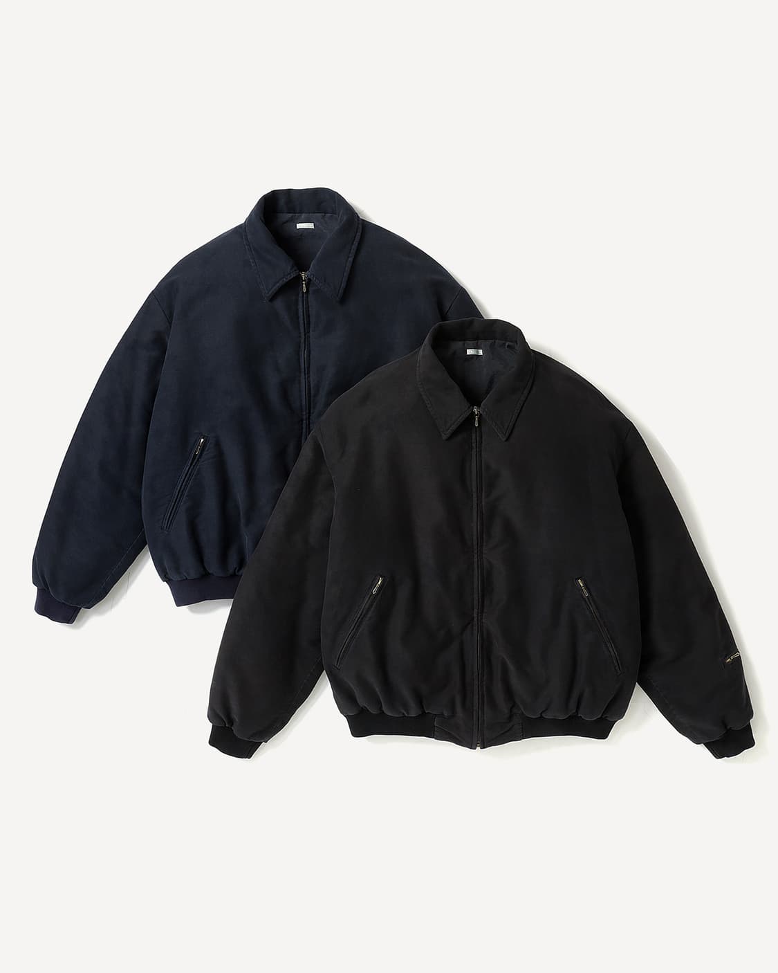 [3] 아프레쎄 빈티지 코튼실크 몰스킨 자켓 네이비 상품이미지1