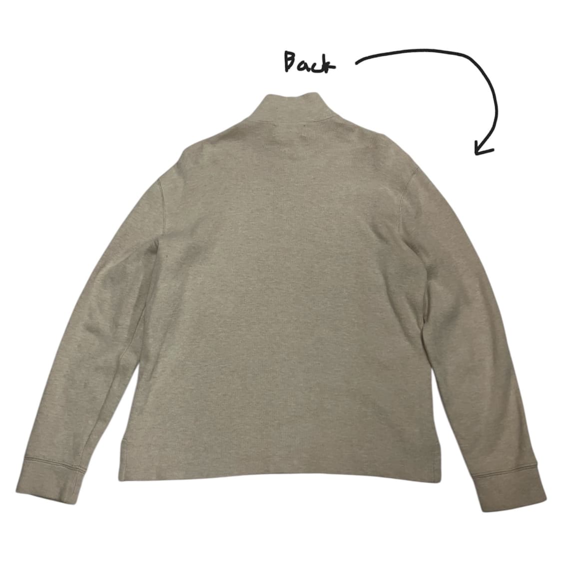 폴로 랄프로렌 베이지 반집업 니트 스웨터 M 상품이미지3