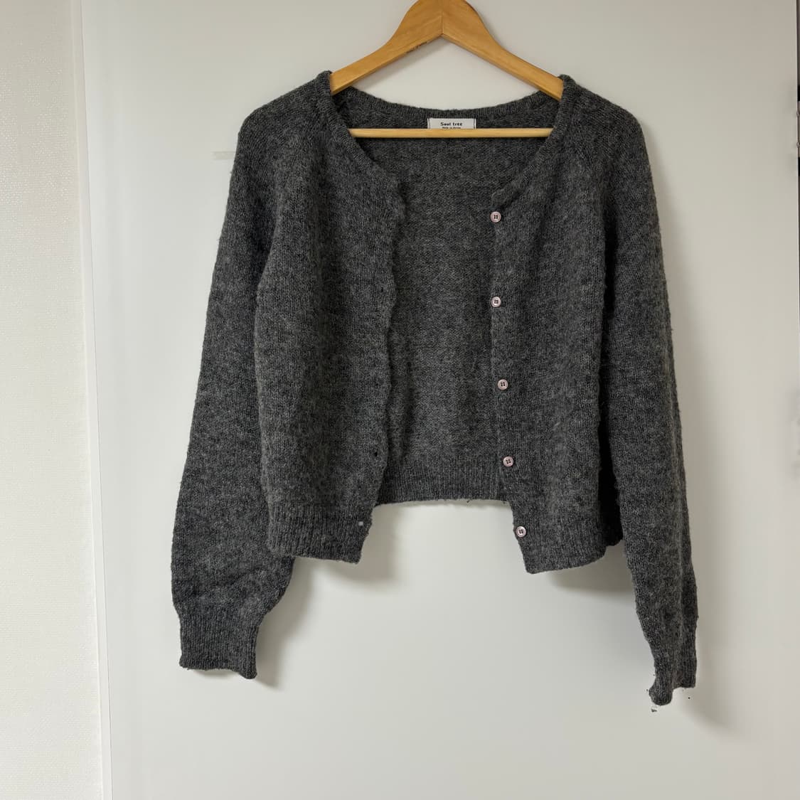 차콜 라운드 가디건 상품이미지2