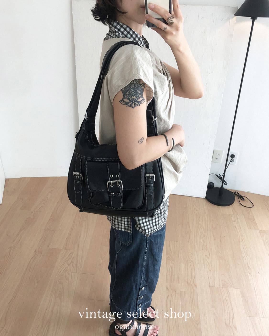 vintage buckle pocket 2-way bag 상품이미지1