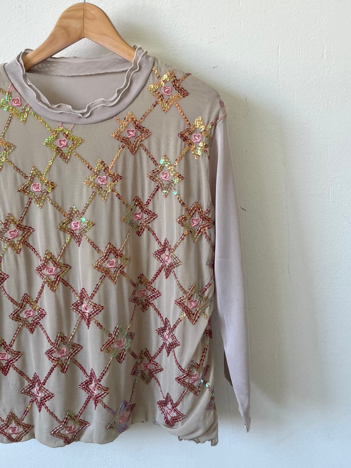 CROCHER 스파클 시스루 탑 상품이미지2