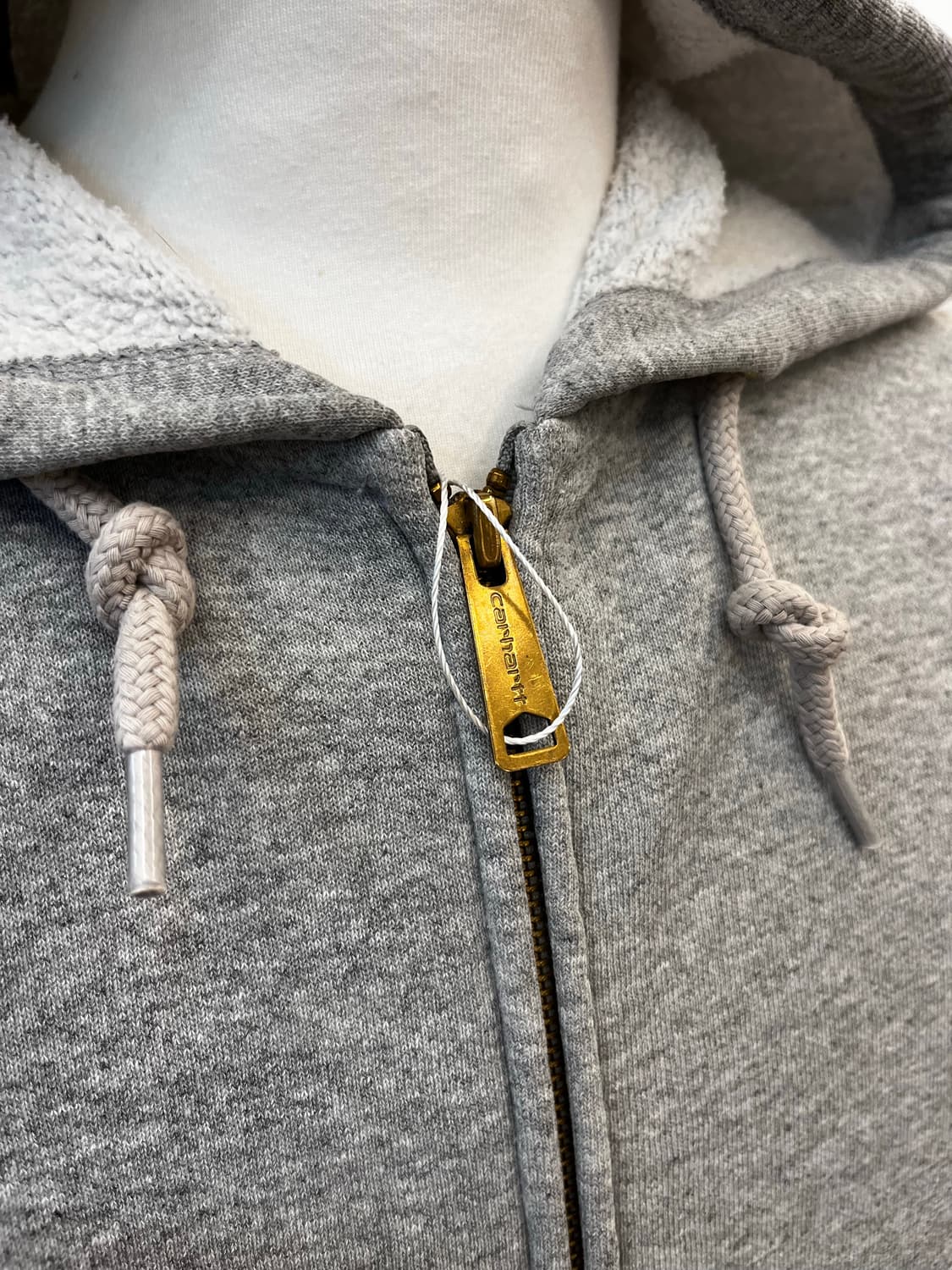 칼하트 오리지널핏 후드 집업 그레이 상품이미지4