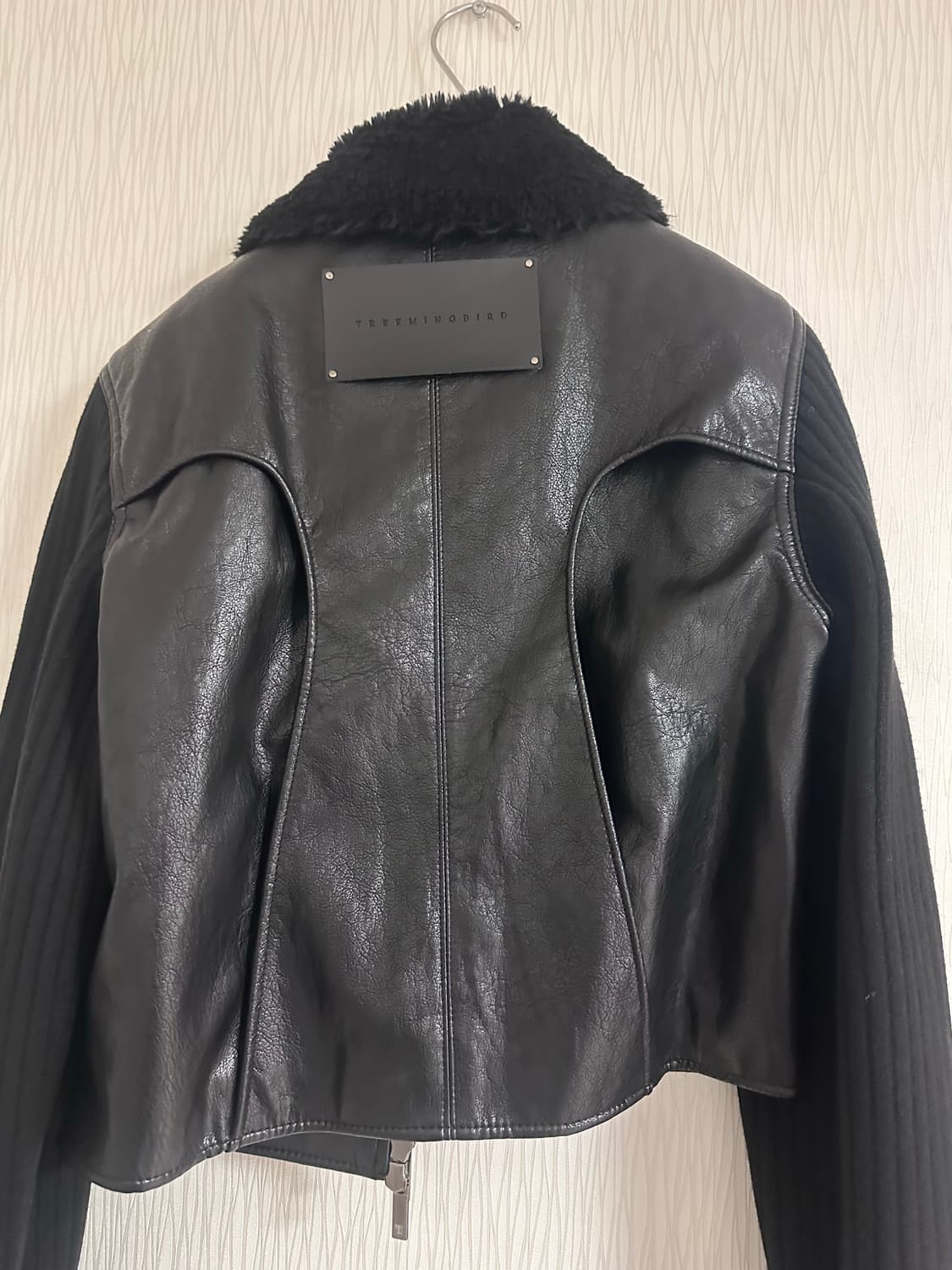 트리밍버드 투웨이 레더 크랙 자켓 상품이미지3