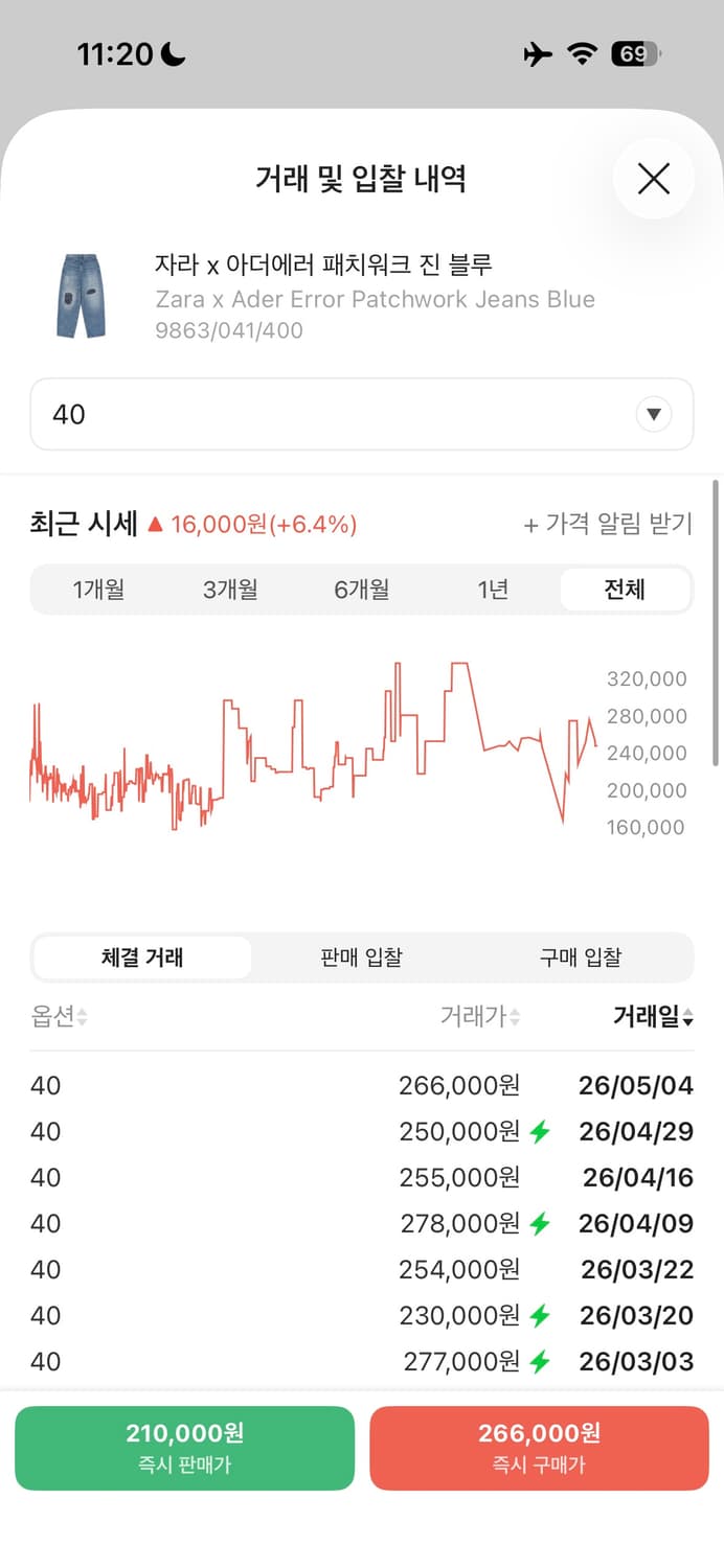 자라 x 아더에러 패치워크 진 블루 상품이미지4