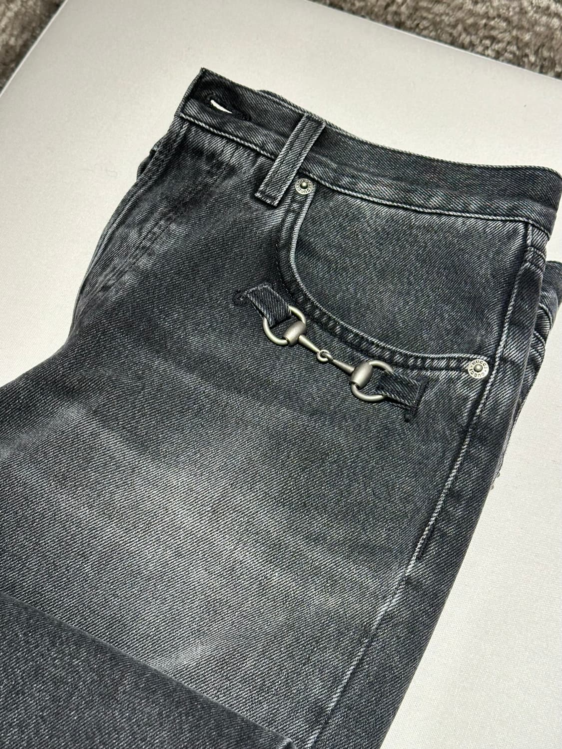 뎀나 구찌 컬렉션 홀스빗 데님 팬츠 32사이즈 상품이미지1