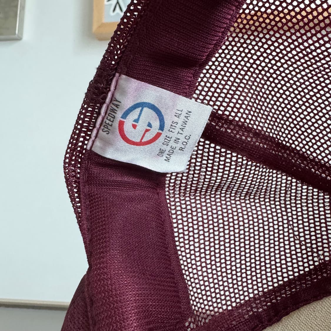 USA 빈티지 모자 볼캡 vintage cap 트러커 메쉬 버건디 상품이미지5
