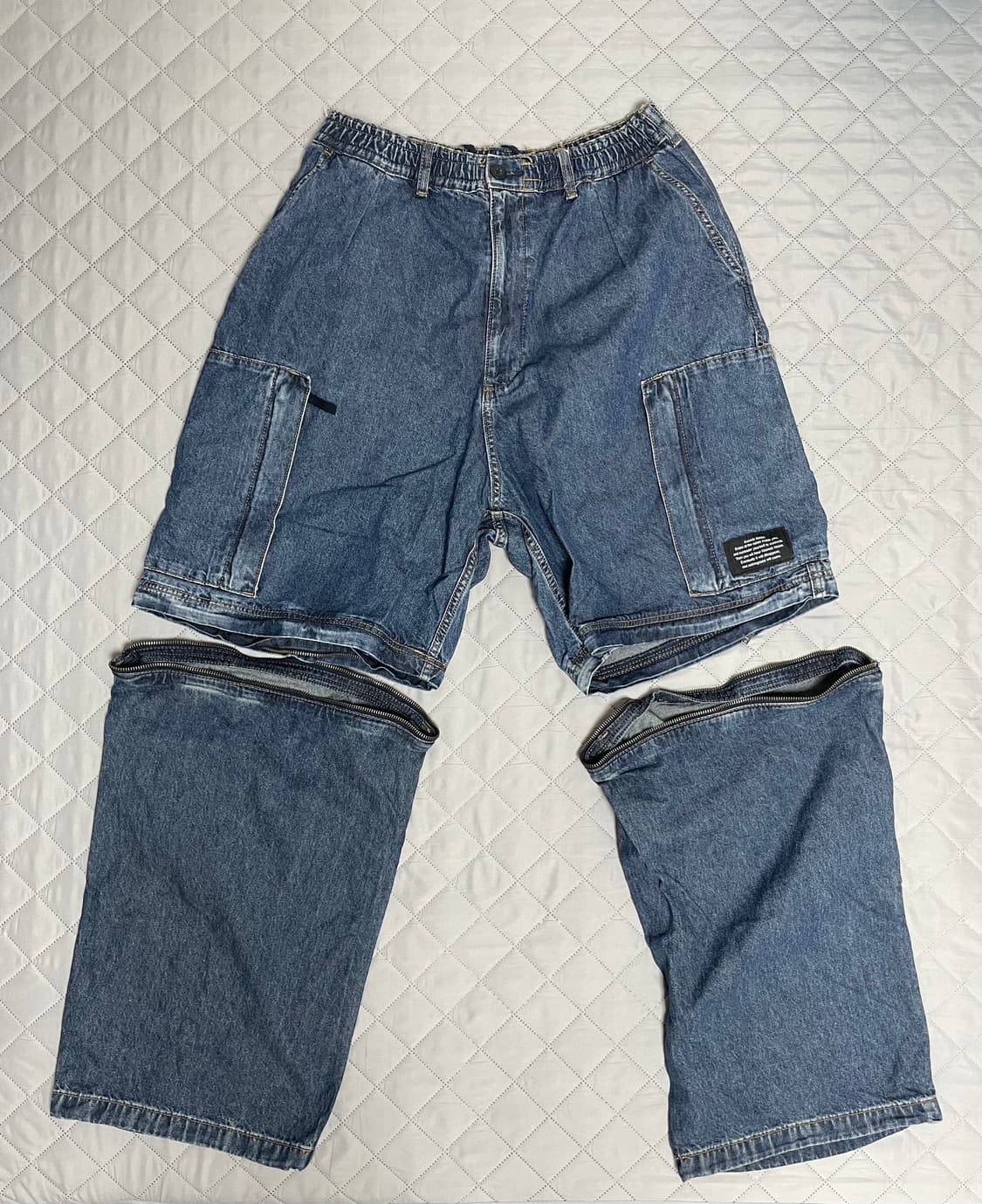 GU x 언더커버 데님 컨버타블 와이드 카고 팬츠 상품이미지2