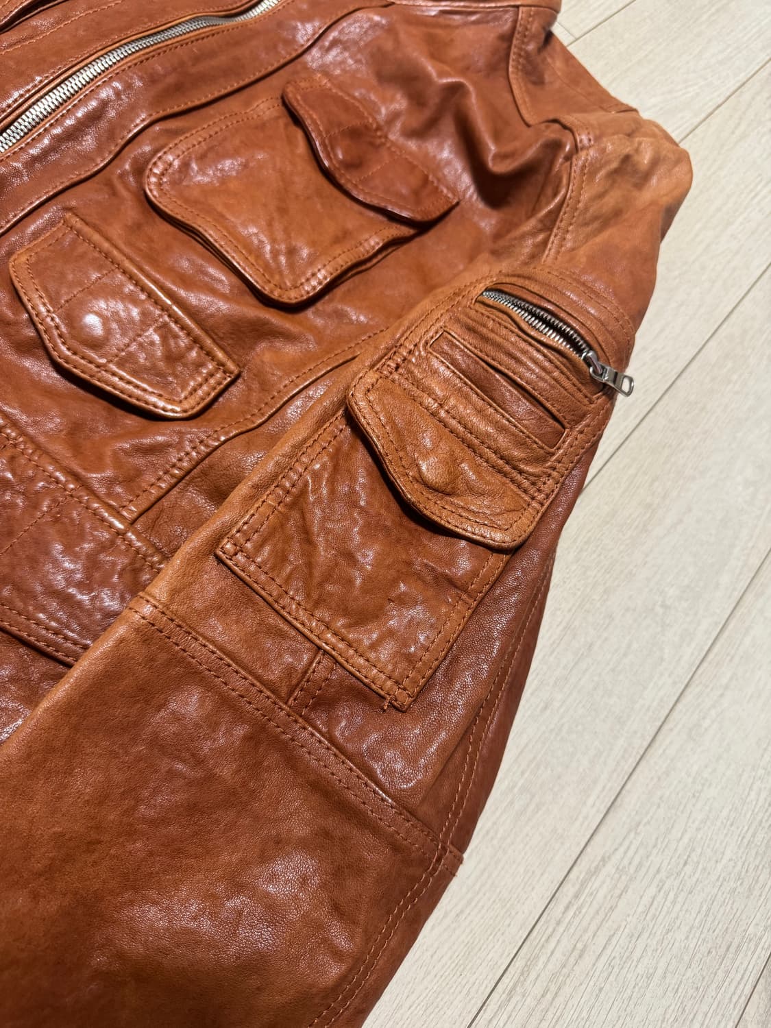 빈티지 100%양가죽 자켓 상품이미지3