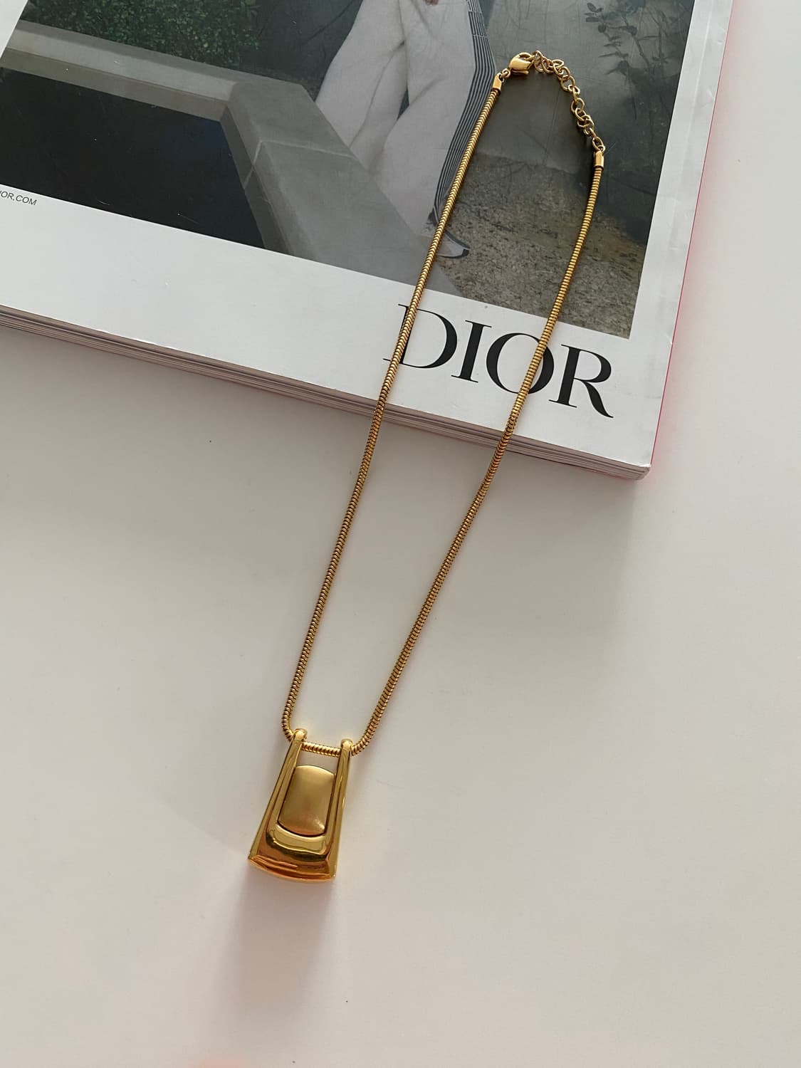 미국수입 Monet 골드 팬던트 목걸이 상품이미지2