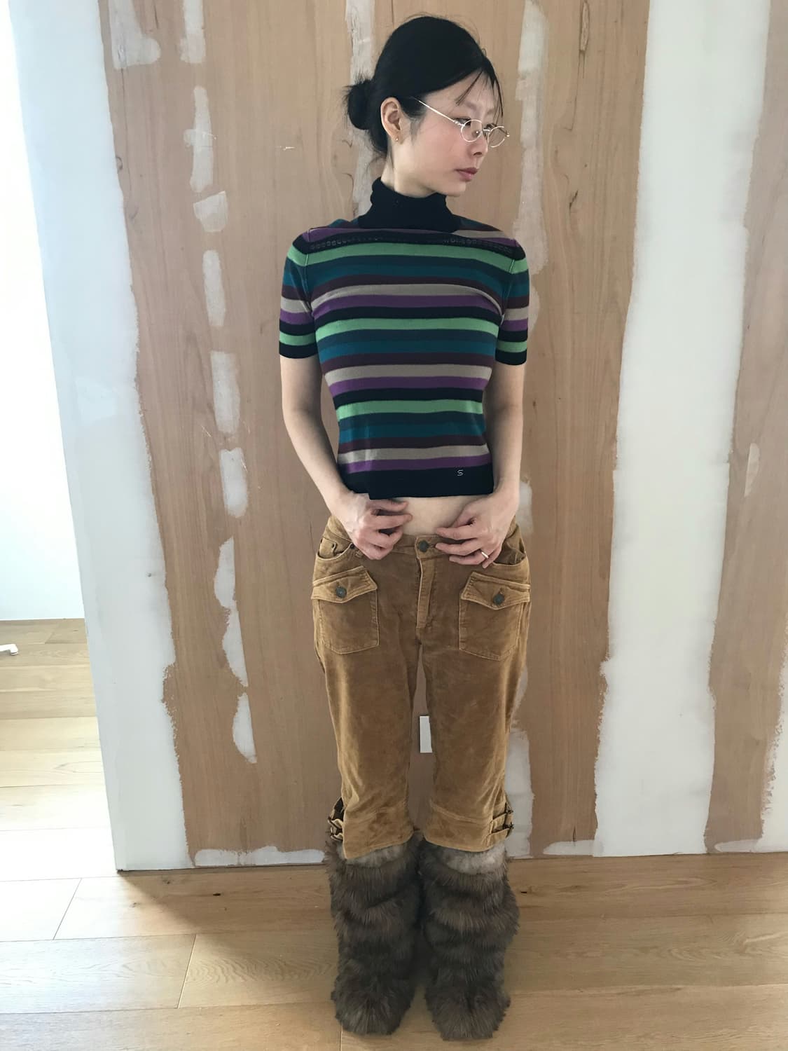 vintage velvet pocket pants (32inch) 상품이미지6