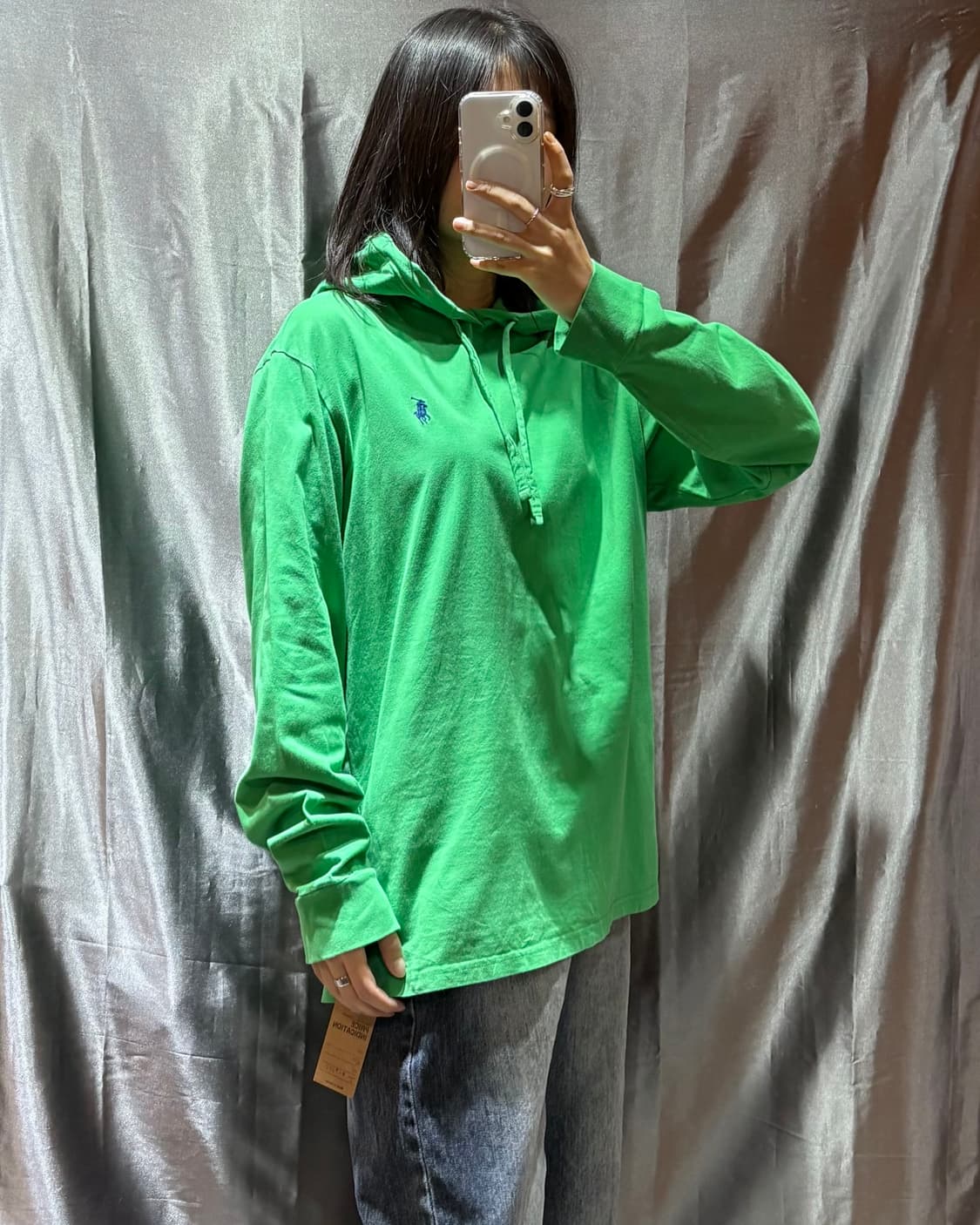 L 폴로랄프로렌 블루포니 그린 후드티 상품이미지1